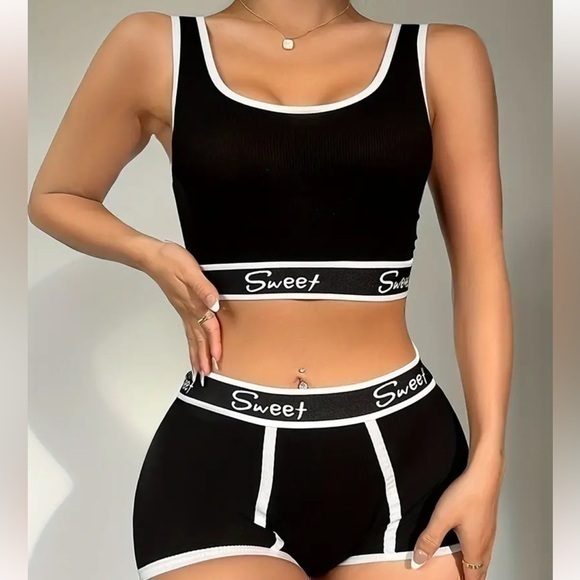 Other - Sweet Solid Color Tank Bra & Boyshorts